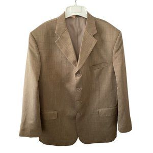 Zandello Mens Sport Coat 7 Pockets Extra Buttons 44 R Plaid
